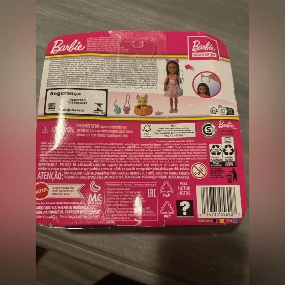 NIB Barbie Chelsea Cat Lover Doll & Pet‎ Kitten Playset HGT09